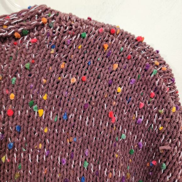 143 Story by Line up open front pom pom confetti long sweater woman's size s - Picture 10 of 10